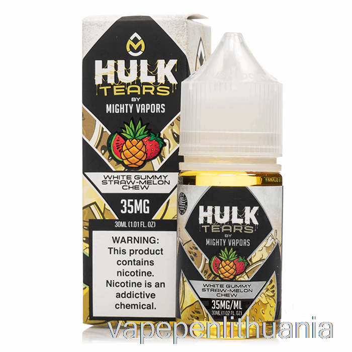 Baltas Guminis šiaudų Meliono Kramtukas - Hulk Ašaros Druskos - 30ml 50mg Vape Skystis